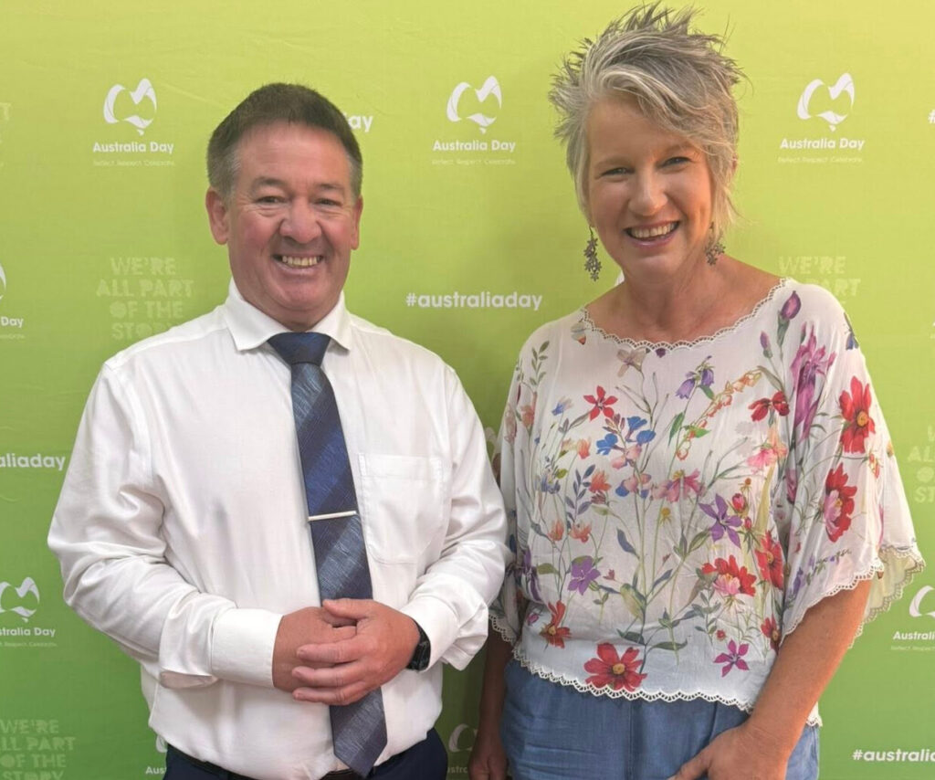 Mayor Dean Johnson District Council of Kimba and ADCSA Ambassador Sophie Thomson